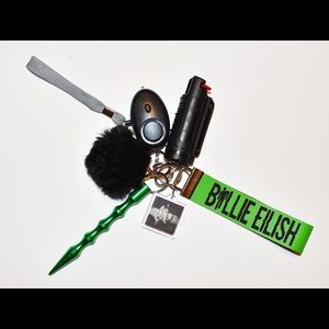 Self Defense Safety Keychain and Accessories Billie Eilish Green Bad Guy
